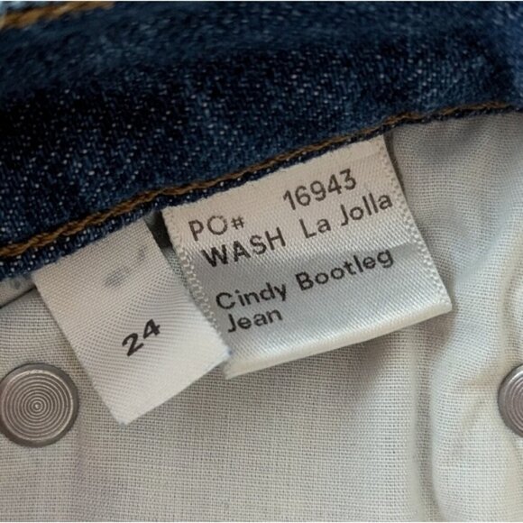 REFORMATION Cindy Bootleg / Peyton Flare Wide Leg Jeans La Jolla Blue 24 - Picture 11 of 11